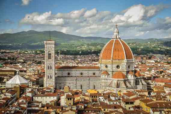 Cloister Vault Dome of Cathedral of Florence in Italy.  