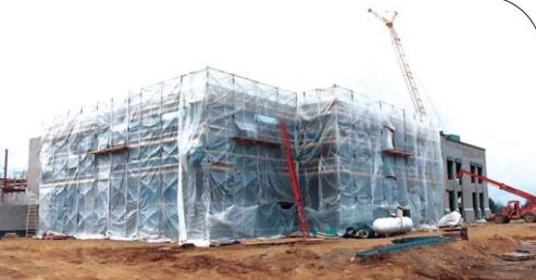 A protected cold masonry construction