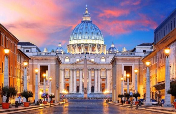 Umbrella Dome of St. Peter's Basilica located in Vatican City