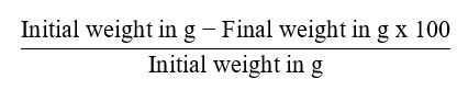 Test for Acid Resistance Formula